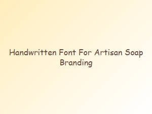 The Artisan's Signature: a Handwritten Font Collection